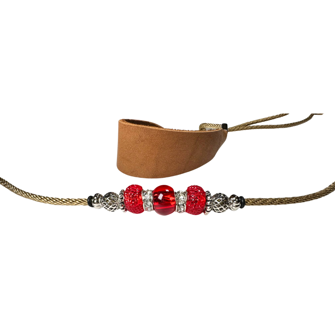 SHOW sýningataumar með perlum og hálsstykki