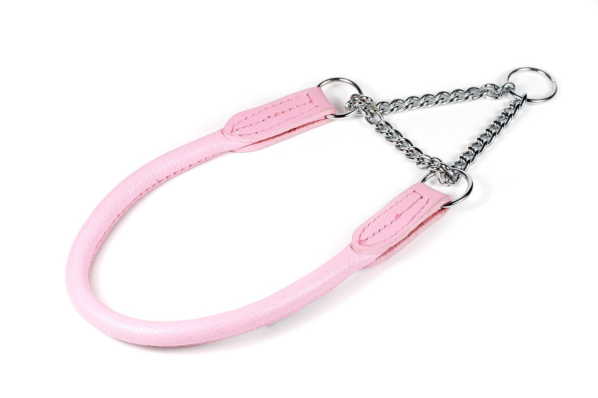 Hringað leður með keðju - 8 mm