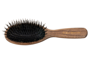 Large oval pneumatic brush with wild boar and nylon bristles