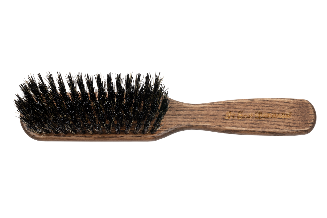 Rectangular brush with wild boar bristles