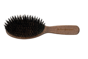 Large oval brush with wild boar bristles