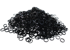 Show Tech Latex Bands Medium - 1000 pcs Top Knot Bands - svartar eða neon