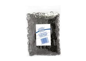 Show Tech Latex Bands Medium - 1000 pcs Top Knot Bands - svartar eða neon